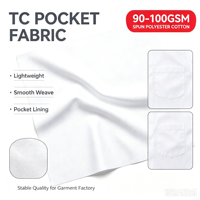 Tissu de poche TC 100 g/m² en polycoton léger et lisse, antistatique, pour vêtements – Vente en gros, fourniture directe usine