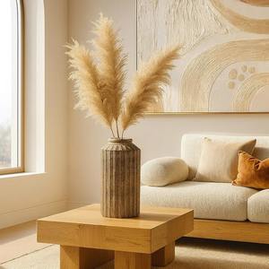 Nuevos jarrones de madera maciza para decoración del hogar, jarrones de madera hechos a mano de lujo para decoración del hogar, flores de lujo para bodas - Product Image 3