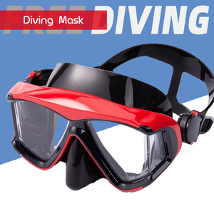 Masque de plongée encadré à deux fenêtres, verre trempé de 4,0 mm, anti-buée, silicone, pour sports nautiques universels - Product Image 3