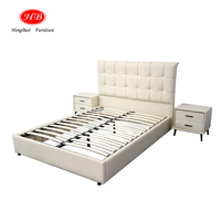 Meubles de chambre à coucher bon marché matelas simple fondation démontée lattes de bois plate-forme en métal cadre de lit