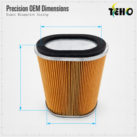 Filtre à air ovale anti-vibrations TENGHAO pour rickshaw, véhicule utilitaire à trois roues, moteur, pièces de rechange pour admission d'air