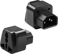 UPS IEC C14 vers prise universelle femelle EU US UK AU C13 adaptateur secteur prise AC (lot de 2)