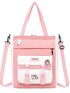 Sac de tutorat en toile extensible imperméable et durable, sac à main, rangement mural color-block pour fournitures - Product Image 5