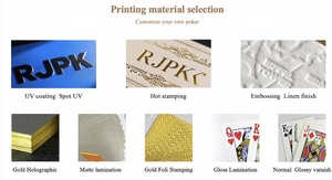 Bộ bài chơi cao cấp chất liệu PVC, thiết kế vàng đen, chống thấm nước, ép kim vàng bền, dùng cho bàn chơi, tiệc tùng, bài Poker, logo - Bán trực tiếp từ nhà máy - Product Image 6