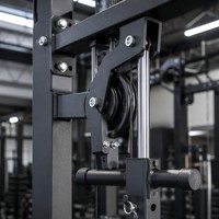 Rack de Potencia Comercial con Máquina Smith Integrada, Estructura de Acero para Entrenamiento de Fuerza en Gimnasio