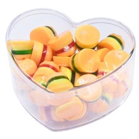 Gobelet à dessert en PS en forme de cœur 100 ml, transparent, qualité alimentaire, pour pudding, mousse, bonbons, avec couvercle plat, en vrac, pour boulangerie, mariage, cadeau