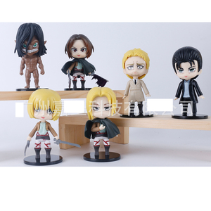 6 pièces/ensemble 10CM Shingeki No Kyojin Eren Hanji Ani Ackerman recueillir épée la dernière <span class=keywords><strong>saison</strong></span> Anime Figure Rivaille Ackerman <span class=keywords><strong>guerre</strong></span> - Product Image 1