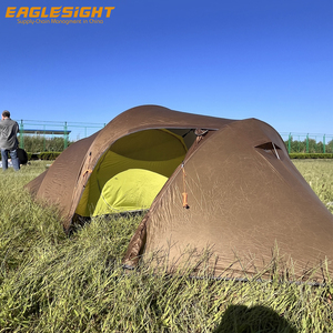 Alta calidad 1,8 kg <span class=keywords><strong>4</strong></span> estaciones 2 personas senderismo tienda mochilero poste de aluminio 15d nailon portátil ligero túnel tienda - Product Image 2