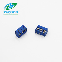 Borne de câblage PCB ZB300V, espacement 5,0 mm, cœur en cuivre, pied rond, sortie d'usine, 2-XXP Contacts pour électronique d'éclairage