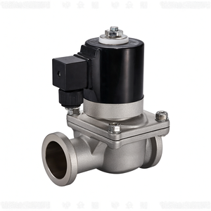 Válvula Solenoide de Diafragma Sanitaria COVNA de 1 Pulgada, 24VDC, Normalmente Cerrada, con Abrazadera Tri-Clamp, de Acero Inoxidable 316 de Grado Alimenticio para Agua - Product Image 1