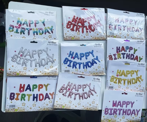 Huaien Factory's Happy Birthday Inflatable Aluminum Film Balloon Children's Birthday <strong>Party</strong> Decorative - Product Image 2