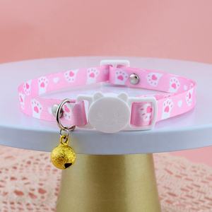 <span class=keywords><strong>Collar</strong></span> ajustable de nailon para mascotas, bonito estampado de gatito, nuevo <span class=keywords><strong>Collar</strong></span> de gato desmontable, campana, <span class=keywords><strong>Collar</strong></span> DE SEGURIDAD personalizado, suministros para mascotas impresos - Product Image 4