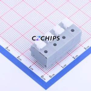 KF202-7.5-4P Spring Terminal Block Through hole Component (THT),P=7.5mm Connector 1x4P 7.5mm Gray 4P - Product Image 1