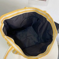Sac fourre-tout en toile pliable rayé personnalisé, écologique, avec fermeture éclair, directement de l'usine, grand format, à porter à l'épaule ou en bandoulière, doublure en polyester
