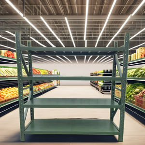 מערכת מדפים תעשייתית בינונית בעלת 5 שכבות ממתכת פלדה עם ציפוי אלקטרוסטטי נגד קורוזיה לאחסון משטחים במחסן - Product Image 3