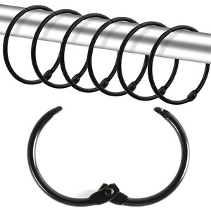 Anneau de rideau mobile en bronze antique à extrémité ouverte 32MM 38MM 50MM avec clip pour suspension de rideaux - Product Image 4