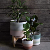 Pot Bunga Keramik Putih Desain Baru untuk Dalam & Luar Ruangan, Balkon, Dekoratif, Custom Embossed, Pot & Planter Taman