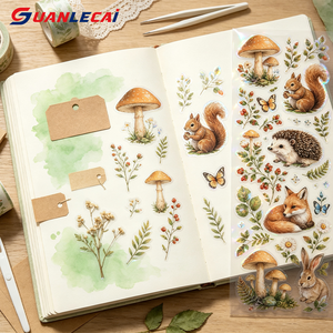 สติกเกอร์ใสแบบกำหนดเองน่ารักสไตล์คาวาอิแบบติดเองสำหรับสมุดภาพ สมุดบันทึก กันน้ำ ทนต่อการขีดข่วน ฉลากแบบด้าน - Product Image 6