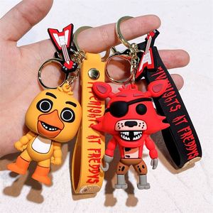 Porte-clés 3D en caoutchouc d'horreur, motif Anime Midnight Bear Freddy, pendentif pour sac à dos, porte-clés de voiture d'horreur, vente en gros - Product Image 4