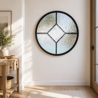 Fenêtre ronde fixe personnalisée DEMEA |   Fenêtre Circulaire Décorative avec Verre Artistique pour Villas, Hôtels et Projets Résidentiels