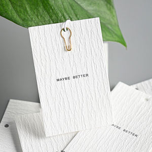 Best Selling Luxury Paper Hang <b>Tags</b> Custom Printed Logo for Clothing <b>Bags</b> Shoes - Product Image 1
