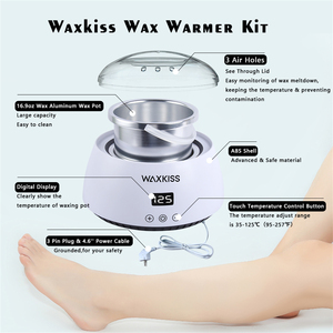 Calentador de cera Waxkiss en stock, calentador de cera digital para depilación profesional con tapa transparente - Product Image 4