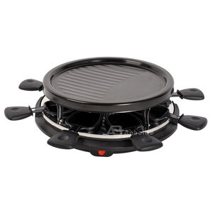 Anbo 2 en 1 <span class=keywords><strong>Raclette</strong></span> au fromage 1500W Grill <span class=keywords><strong>pour</strong></span> 8 personnes Barbecue électrique Grille d'intérieur carrée amovible antiadhésive et en pierre - Product Image 5