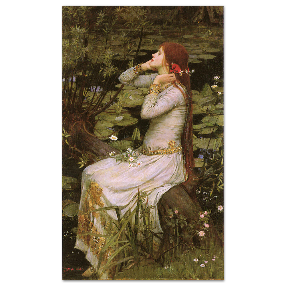 Grote Canvas Noble Vrouw Werkt Waterhouse Ophelia Klassieke Reproducties Olieverf