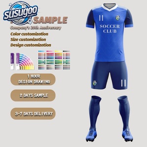 Susugoo tùy chỉnh bóng đá Jerseys đặt hàng số lượng lớn OEM dịch vụ miễn phí kích thước biểu đồ cho Kid đồng phục bóng đá - Product Image 6