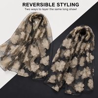 Nouvelle mode printemps été Organza dentelle écharpe légère femmes Paisley motif Pashmina châle et enveloppement