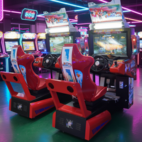 Simulateur de course monoplace commercial à monnayeur avec lumières clignotantes et son réaliste pour centre commercial intérieur et aire de jeux pour enfants