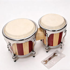 Bongos de Percusión Manuales Económicos con Parches de Piel de Oveja, Opciones Coloridas, Personalización OEM - Marca YH D036-1 - Product Image 3