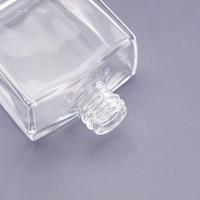 Emballage de bouteille de parfum personnalisé de haute qualité 30ml 50ml 100ml bouteille de parfum de parfum carré plat de luxe