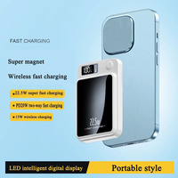 Batterie externe magnétique ultra-fine sans fil 10000mAh haute capacité avec affichage LED de la puissance