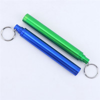 Porte-clés en métal pour tube à cigarettes, cône à rouler, protège-herbes, porte-cigarettes, accessoires pour fumeurs, tube à cigares