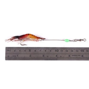 Esche Artificiali Morbide per <span class=keywords><strong>Pesca</strong></span> ai Gamberetti 8cm Esca Luminosa Bionica <span class=keywords><strong>con</strong></span> Amo in Piombo - Product Image 4