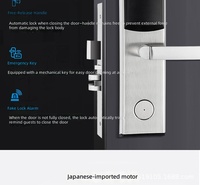 Serrure de porte intelligente RFID pour hôtel, en alliage d'aluminium, avec carte électronique, Wi-Fi intégré, durable, contrôle d'accès pour chambre d'hôtel