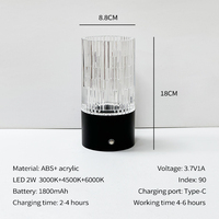Lampe de table moderne rechargeable sans fil à batterie, réglable, avec commande tactile, veilleuse LED, vase à fleurs en cristal, pour hôtel