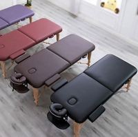 Table de massage pliable portable, légère, avec poignée de transport, hauteur réglable, pour spa, voyage, salon, domicile