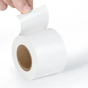Liner Less Stickers FDA Food Contact Thermal Label Roll Non Fluorescent agent Self Adhesive paper Roll