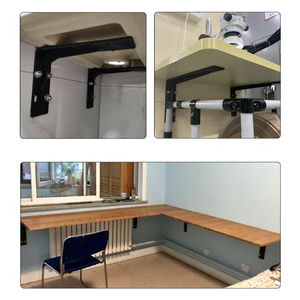 <span class=keywords><strong>Support</strong></span> d'étagère noir robuste <span class=keywords><strong>Support</strong></span> métallique mural étagères flottantes supports en L - Product Image 5