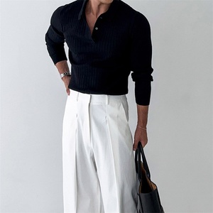 Maglione da <span class=keywords><strong>uomo</strong></span> 2026 New Jersey Henry Collar Senior anti-pilling, pullover casual a tinta unita a maniche lunghe - Product Image 4