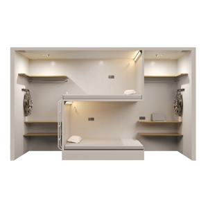 ฝักไม้ไฮเทคทันสมัยสำหรับโรงแรมแคปซูล/หอพักมีไฟ LED และกันเสียงสำหรับห้องนอน - Product Image 5