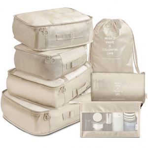 Ensemble de sacs de rangement de voyage tendance pour la classification des vêtements et les organisateurs de bagages pour le voyage - Product Image 1