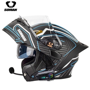 หมวกกันน็อคเต็มใบ <span class=keywords><strong>SOMAN</strong></span> HD SM955-S พร้อมกระจกสองชั้น เลนส์คู่ ดีไซน์ปีกหลังขนาดใหญ่ วัสดุ ABS ได้รับการรับรองมาตรฐาน 3C สำหรับขับขี่มอเตอร์ไซค์ - Product Image 6