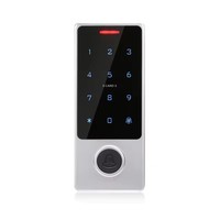Lector de Control de Acceso con Cerradura Inteligente Keysecurity, RFID 125kHz ISO 14443A, Carcasa Metálica Plateada, Lector de Tarjetas de Proximidad Independiente para Exteriores, OEM/ODM