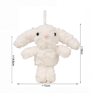 Porte-clés Lapin Mignon à Oreilles Tombantes en Peluche, Pendentif Doux et Moelleux, Breloque de Sac, <span class=keywords><strong>Mini</strong></span> Animal en Peluche, Cadeau pour Filles - Product Image 6