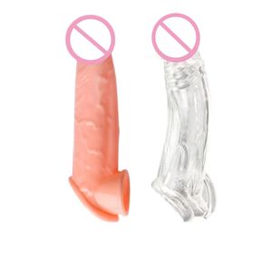 Manchon magique en silicone réutilisable, extension de pénis en cristal long, préservatif en cristal, doux pour les femmes - Product Image 4