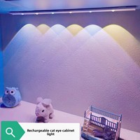 Lumière LED ultra-mince à détection humaine, style moderne et minimaliste, rechargeable, auto-adhésive, pour placards et éclairage de meubles