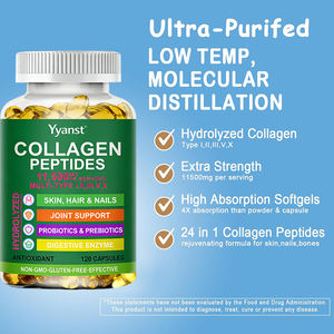 Collagène Peptide Type IIIIVX OEM/ODM pour l'éclaircissement de la peau et la santé digestive, emballage personnalisé pour adolescents, gélules molles - Product Image 5